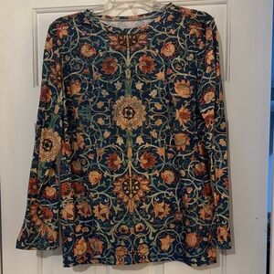 Floral Patterned Long Sleeve Top